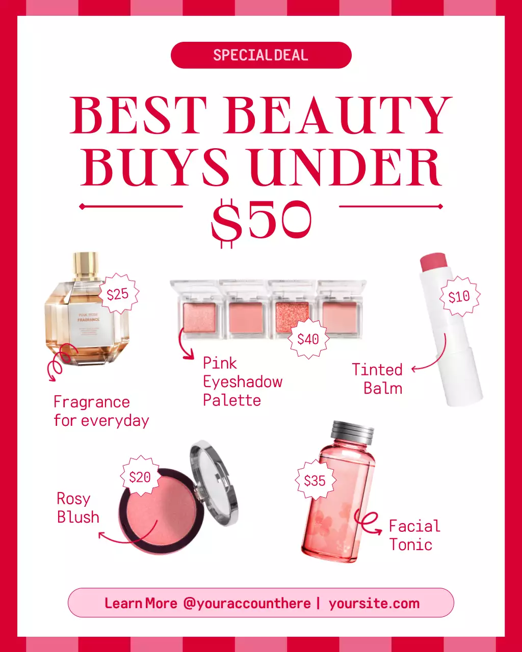 Pink Modern Beauty Promotion Instagram Post