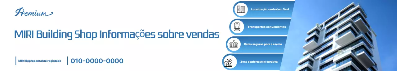 Anúncio imobiliário moderno azul