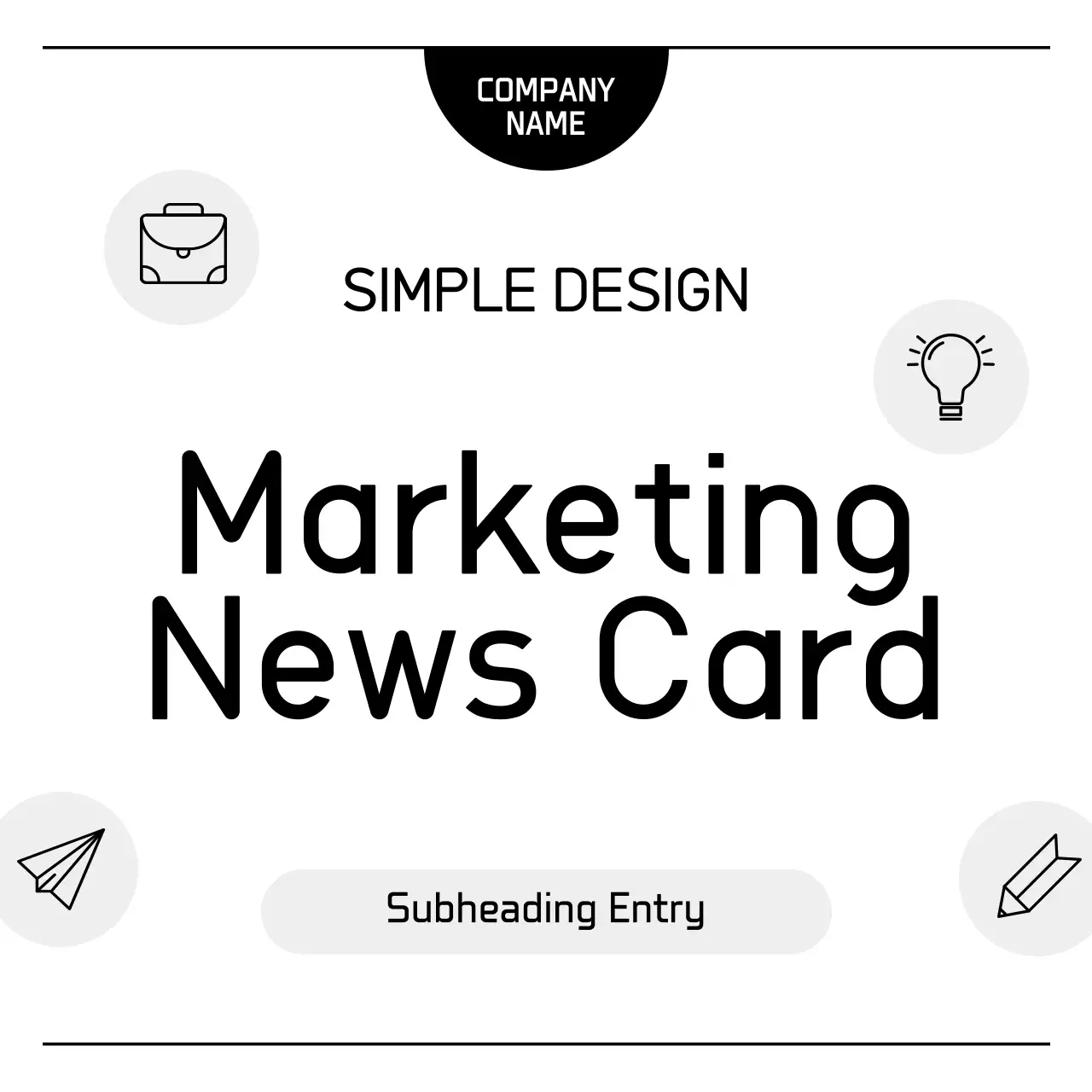 Propaganda de marketing simples e branca