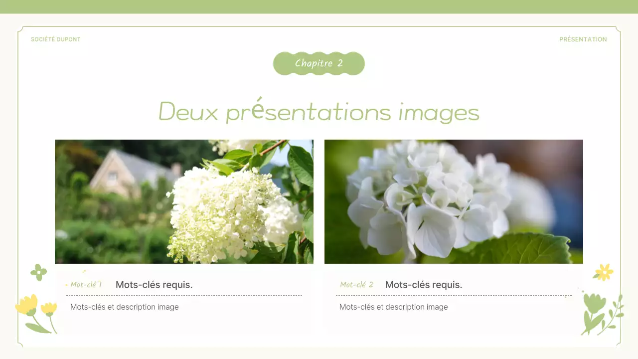 Une proposition pour une jolie fleur de printemps en jaune et vert citron