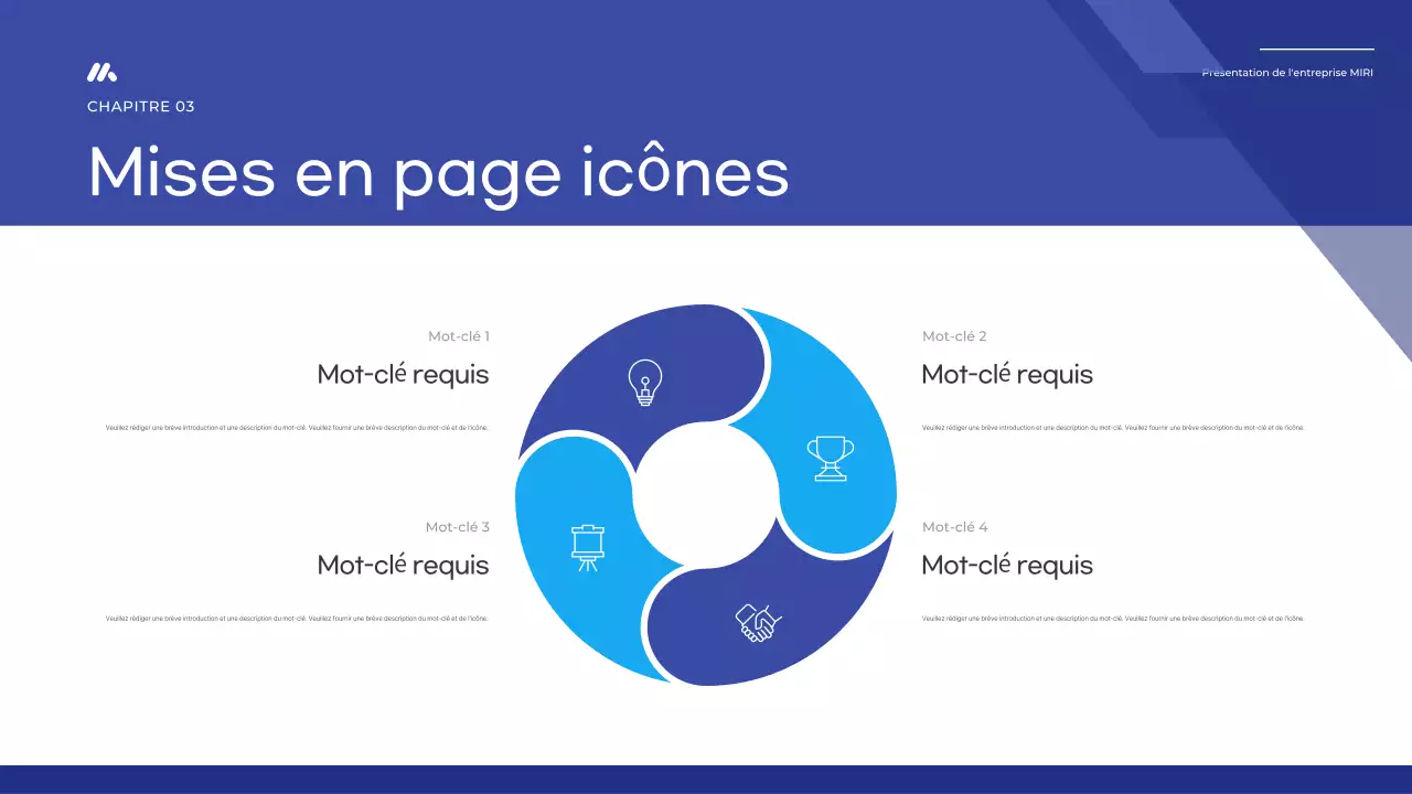 Un rapport de base simple en bleu et bleu marine