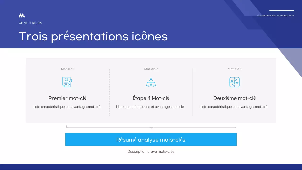 Un rapport de base simple en bleu et bleu marine