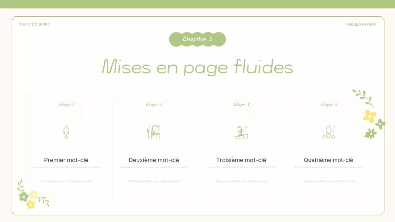 Une proposition pour une jolie fleur de printemps en jaune et vert citron