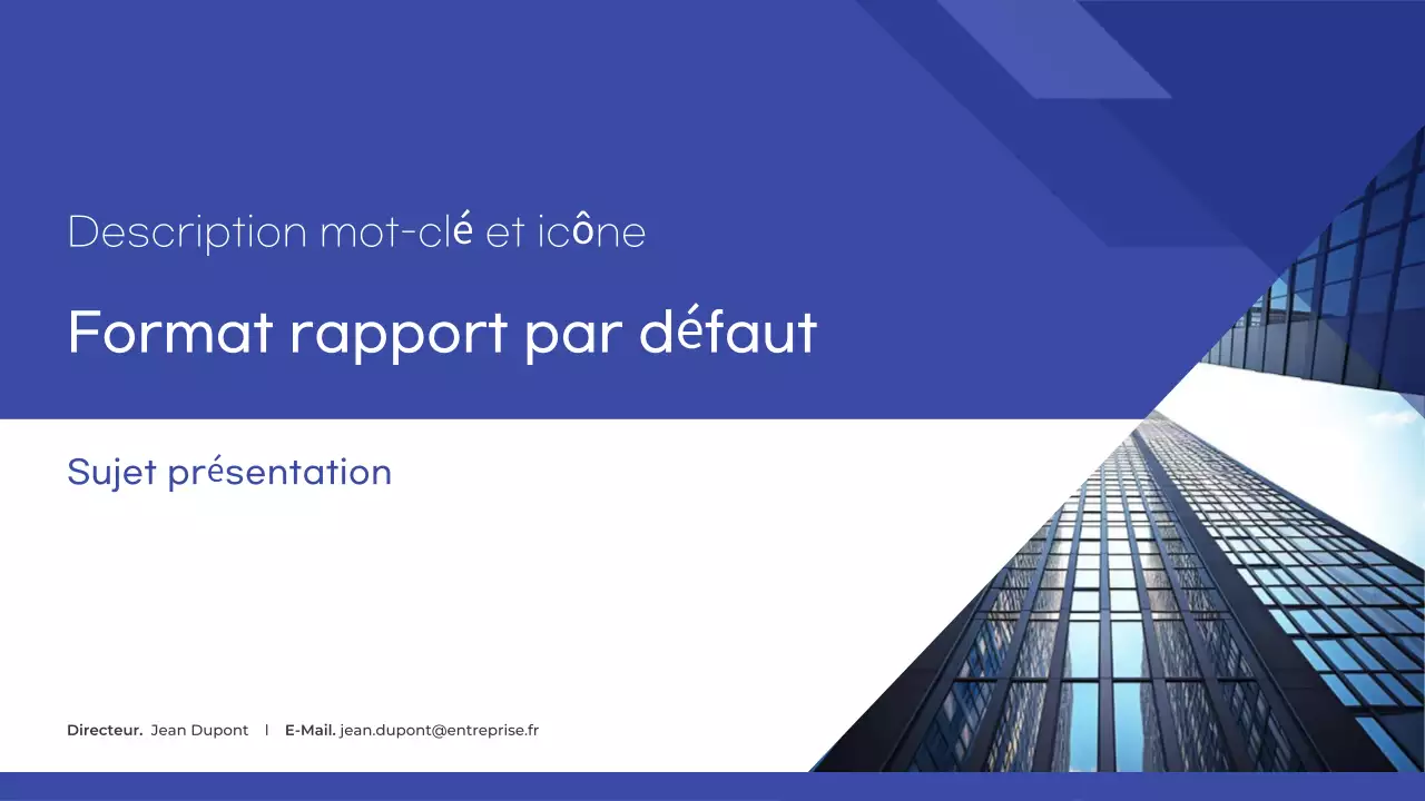 Un rapport de base simple en bleu et bleu marine