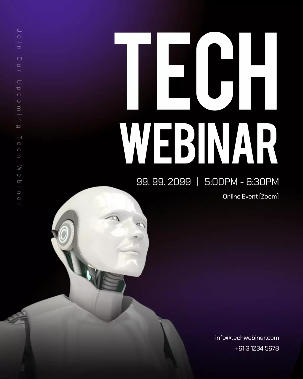 Purple Modern Tech Webinar Announcement Instagram Post