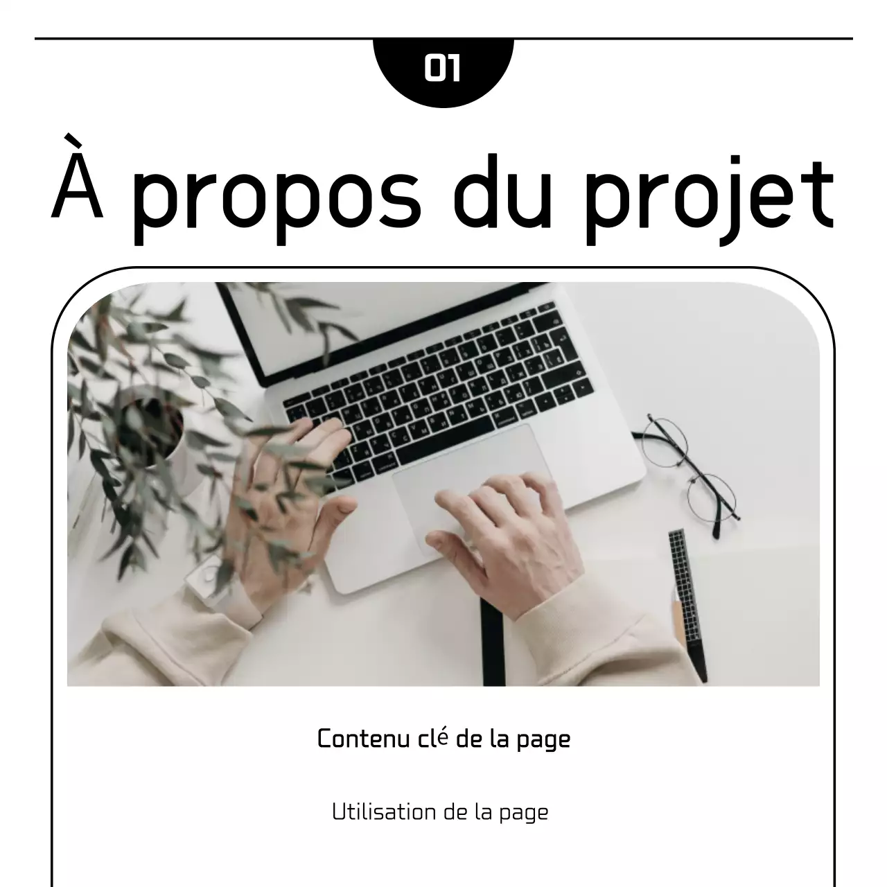 Publicité marketing simple et blanche