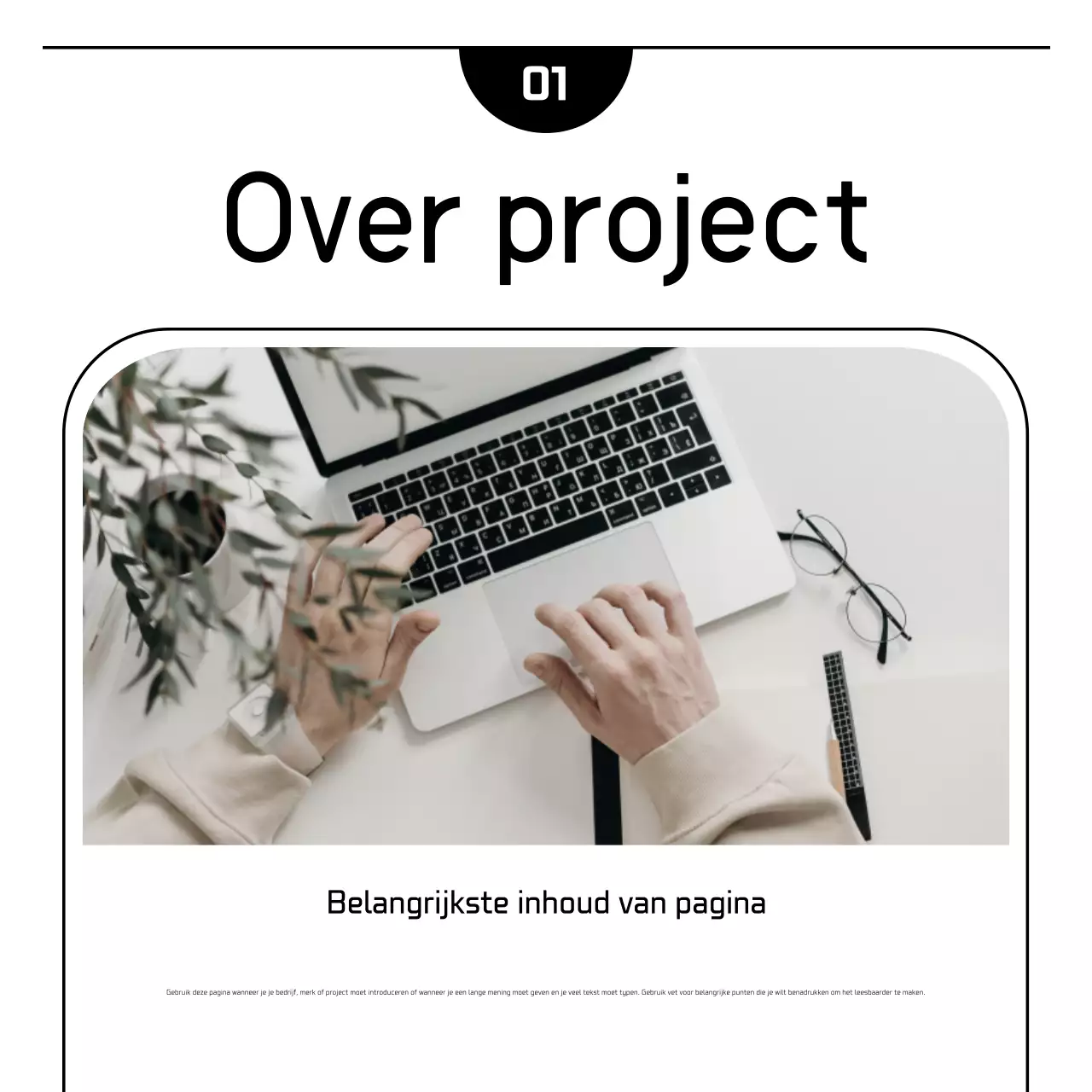 Witte eenvoudige marketingadvertentie