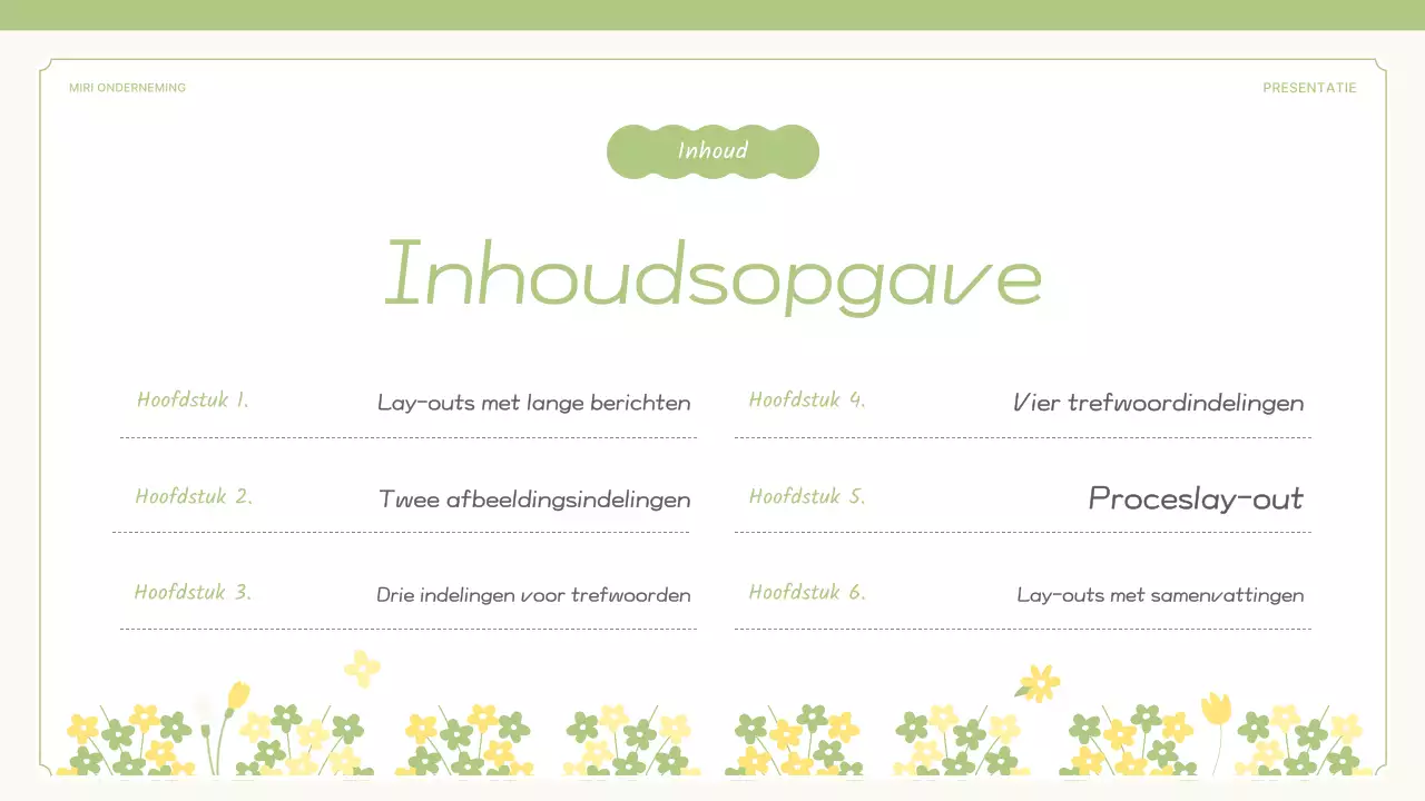 Een voorstel voor een schattige lentebloem in geel en limoengroen