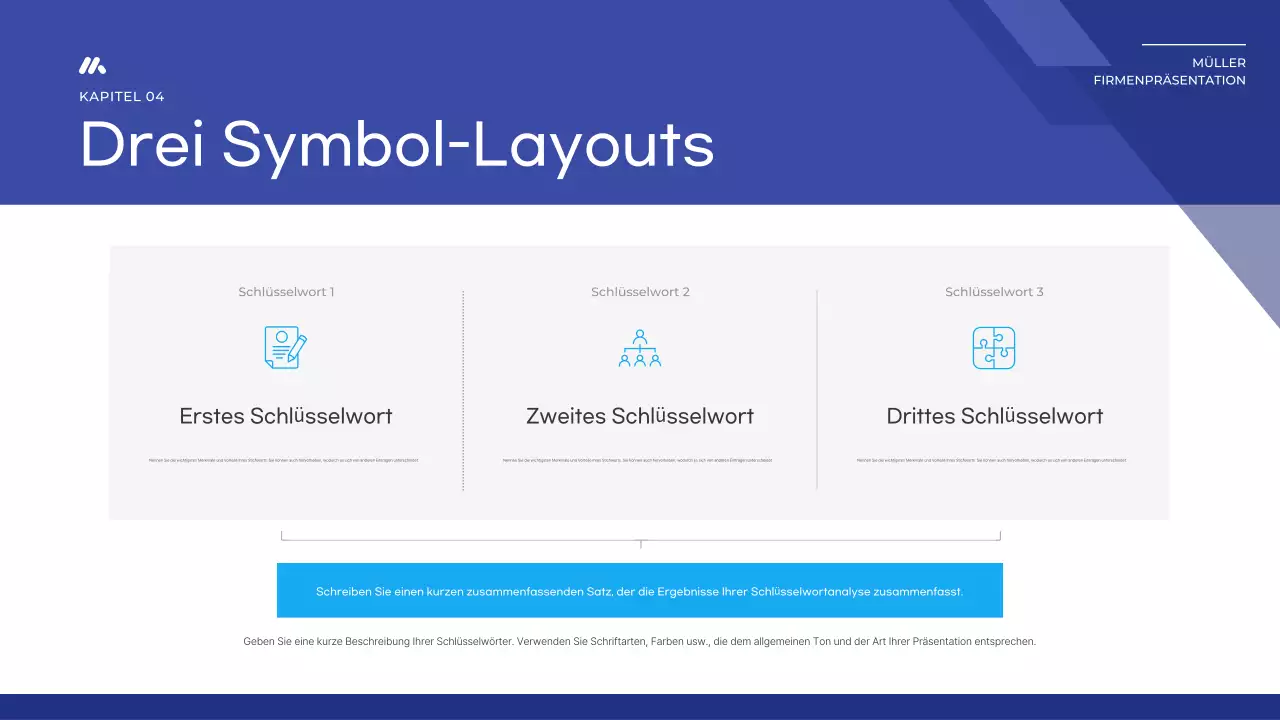 Ein einfacher Basisbericht in Blau und Marine