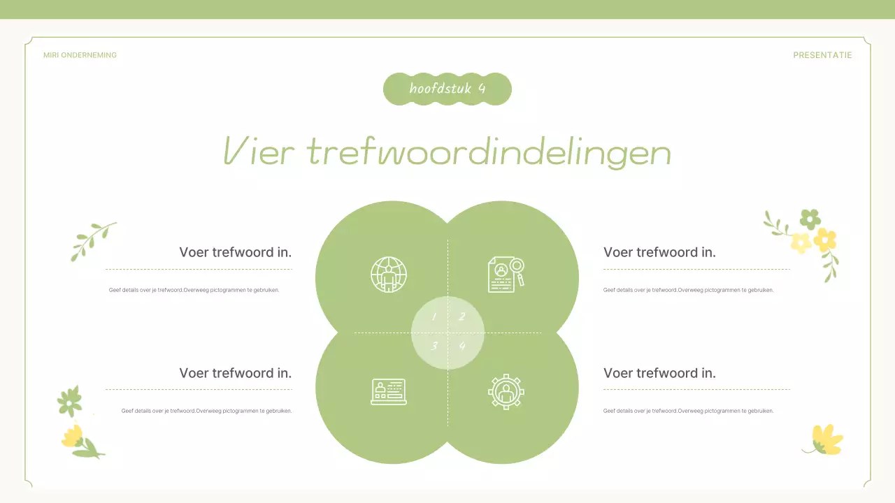 Een voorstel voor een schattige lentebloem in geel en limoengroen