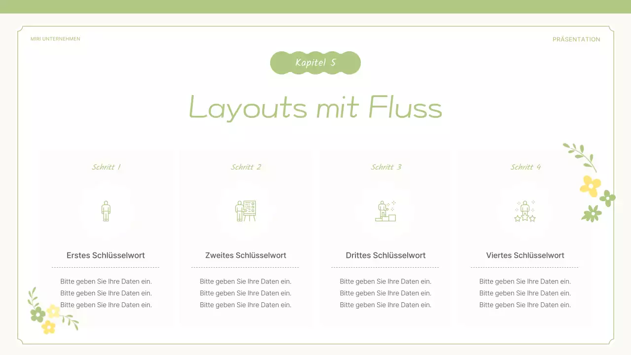 Ein Vorschlag für eine süße Frühlingsblume in Gelb und Limettengrün