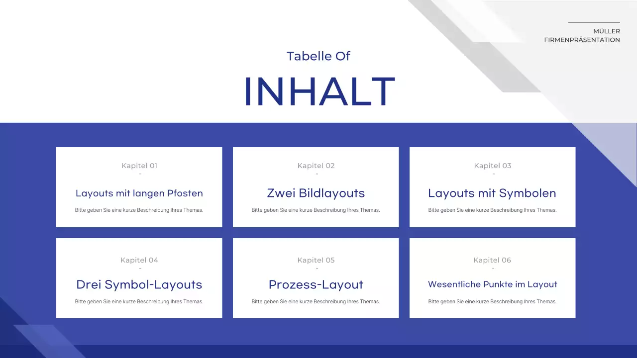 Ein einfacher Basisbericht in Blau und Marine