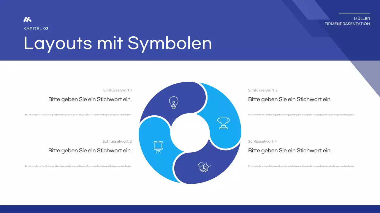 Ein einfacher Basisbericht in Blau und Marine