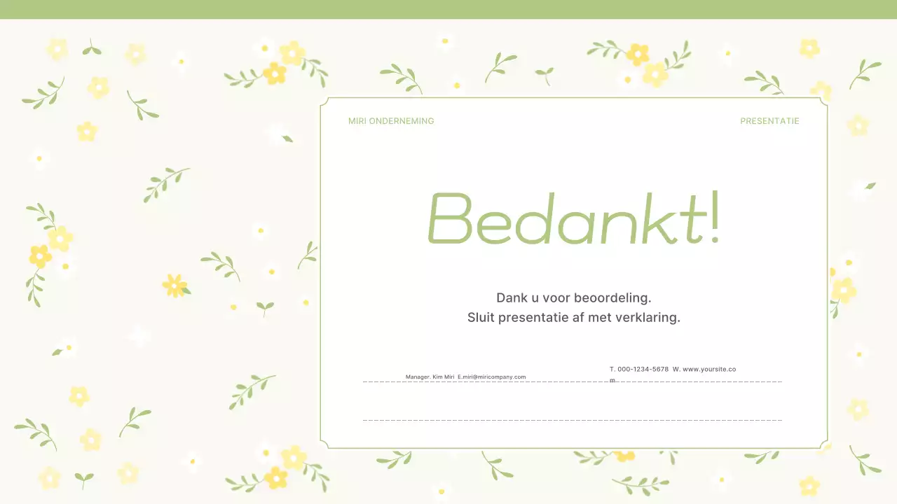 Een voorstel voor een schattige lentebloem in geel en limoengroen