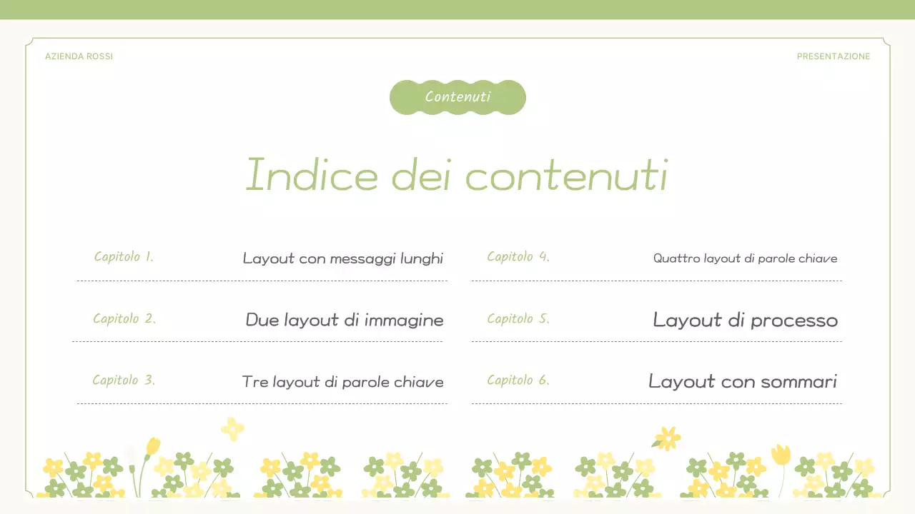 Una proposta per un grazioso fiore primaverile in giallo e verde lime