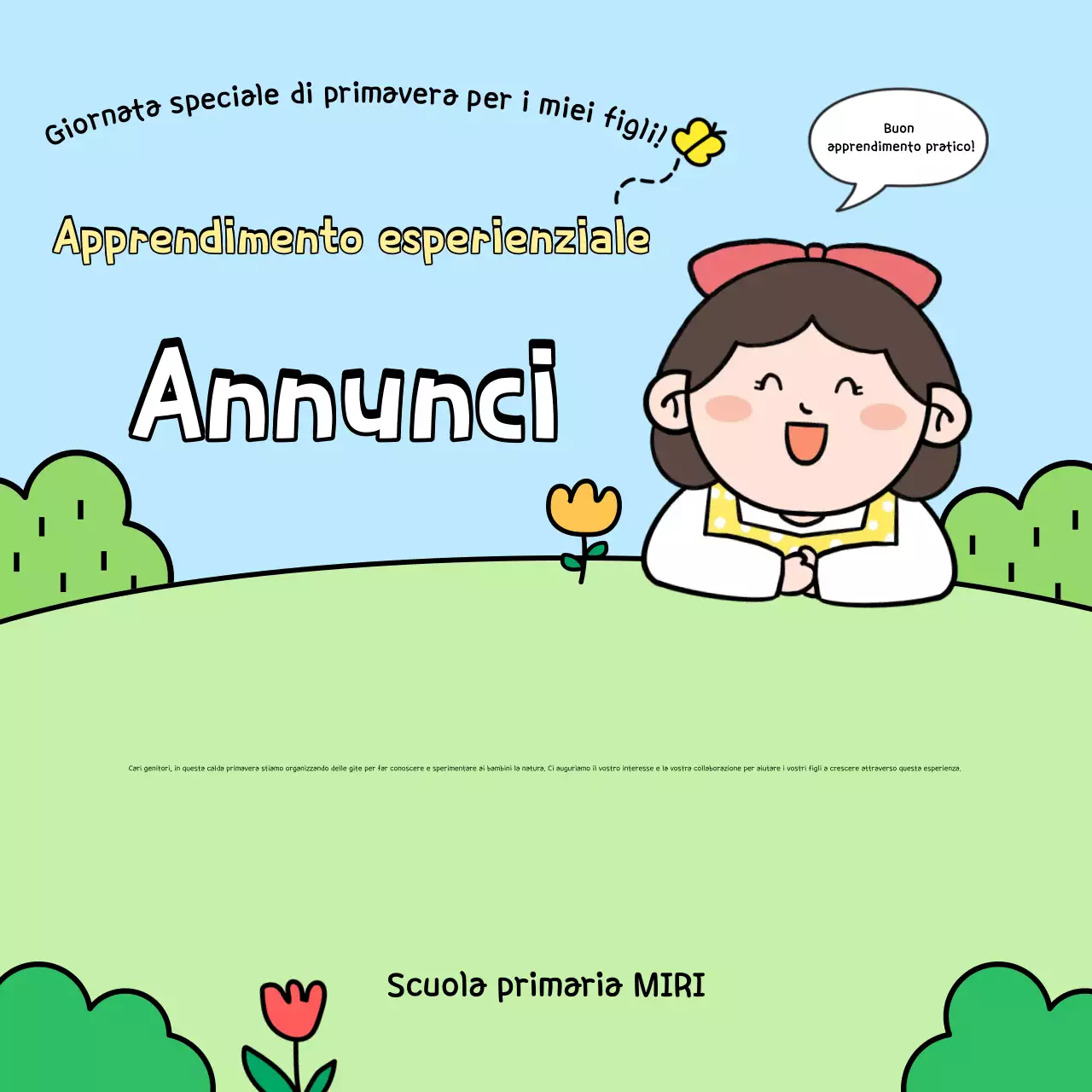 Reclutamento per l'apprendimento esperienziale di Sky Blue Baby