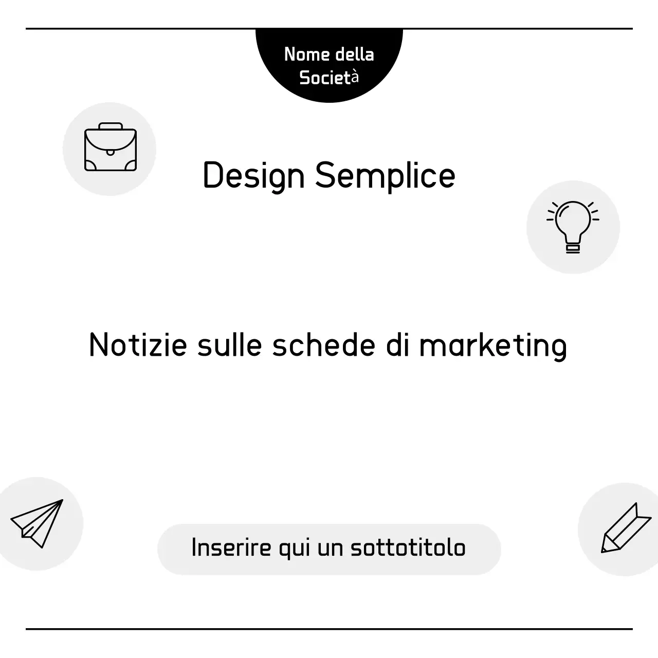 Pubblicità di marketing semplice bianco
