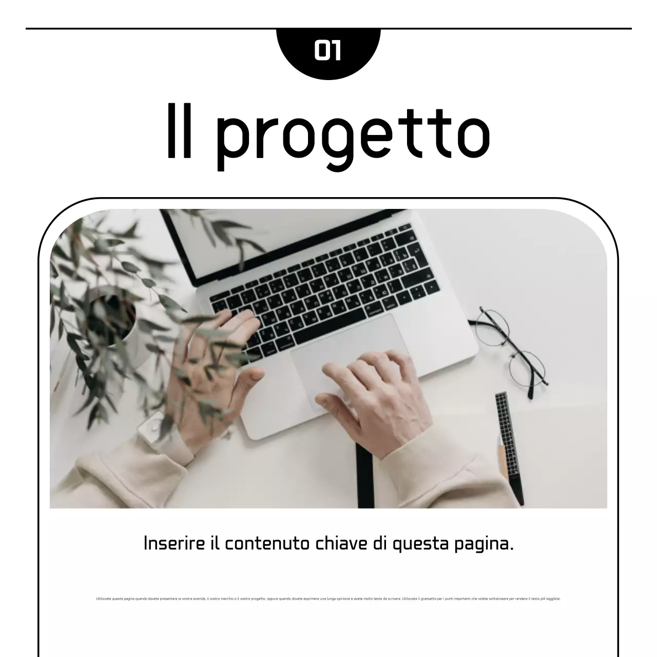Pubblicità di marketing semplice bianco