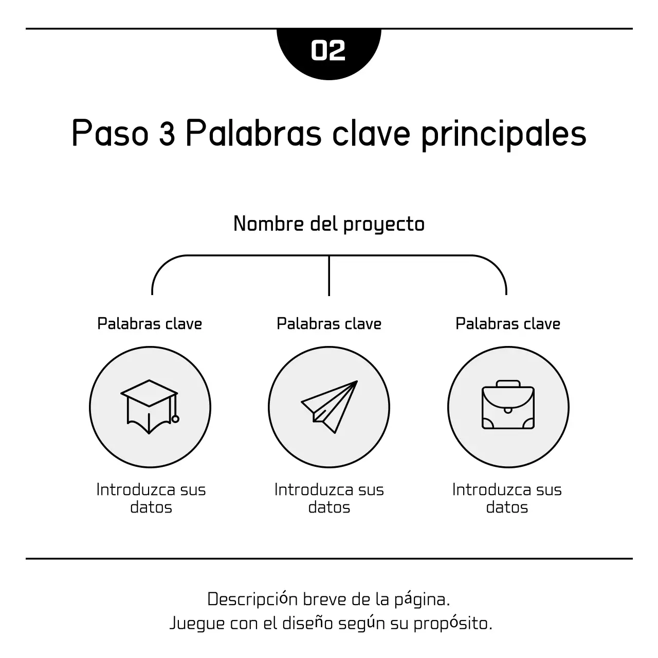 Anuncio de marketing simple en blanco