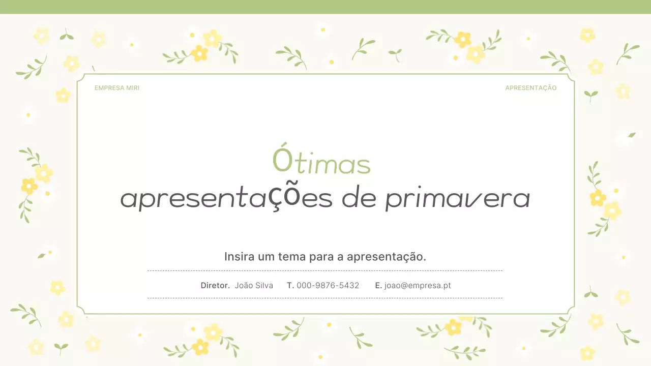 Uma proposta para uma linda flor de primavera em amarelo e verde limão