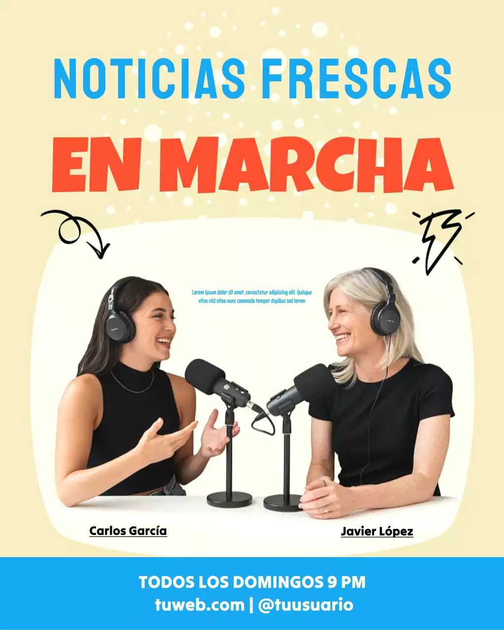 Promoción del podcast Beige Modern