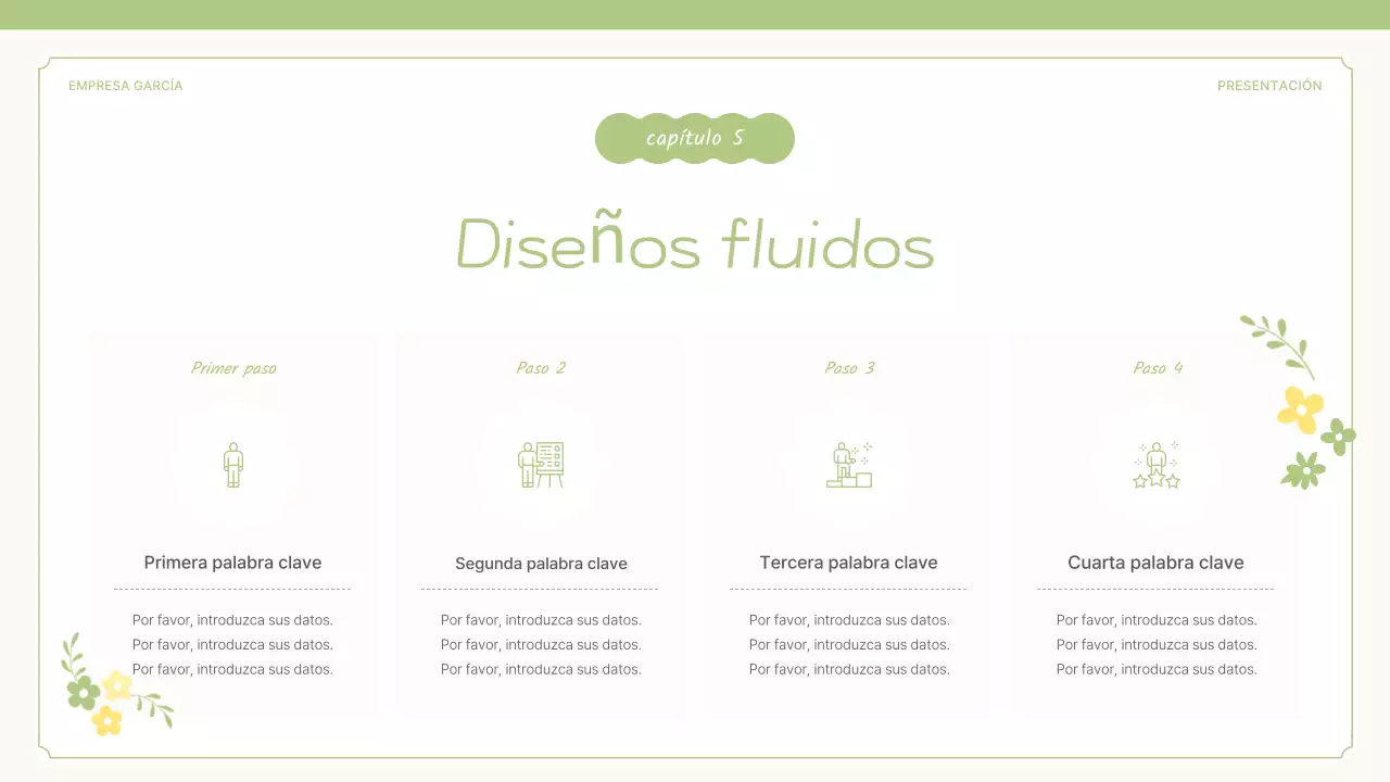 Una propuesta de una linda flor primaveral en amarillo y verde lima.