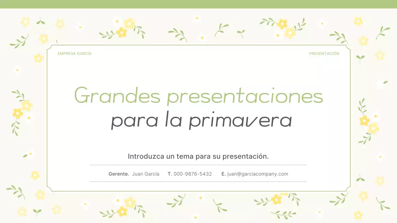 Una propuesta de una linda flor primaveral en amarillo y verde lima.