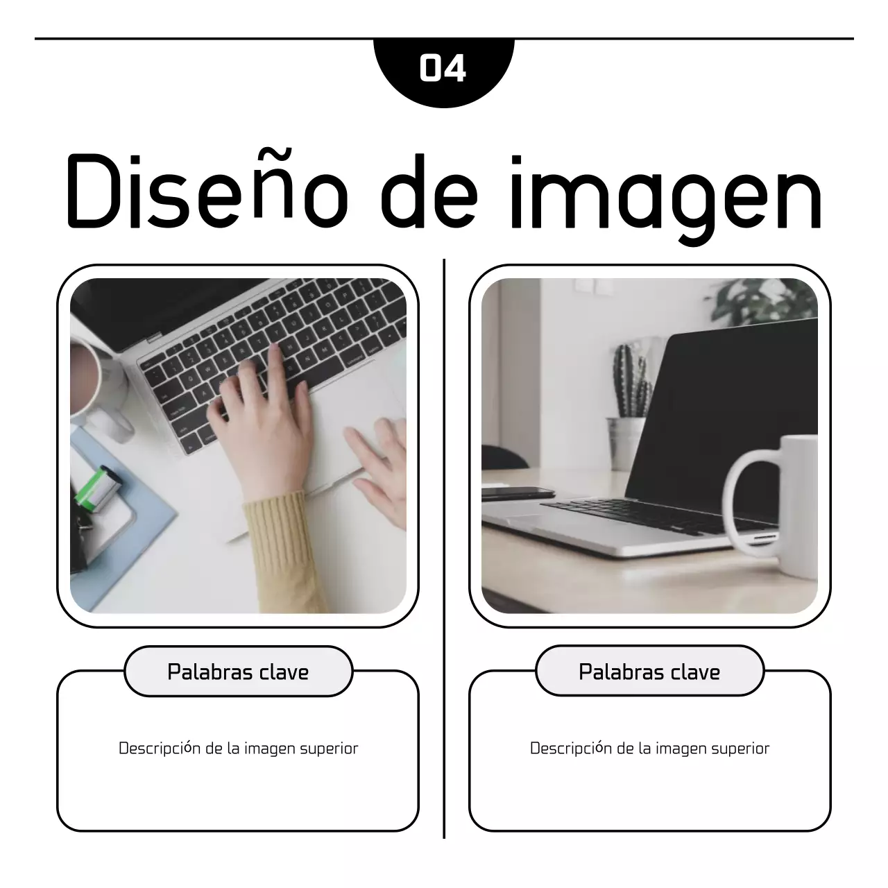 Anuncio de marketing simple en blanco