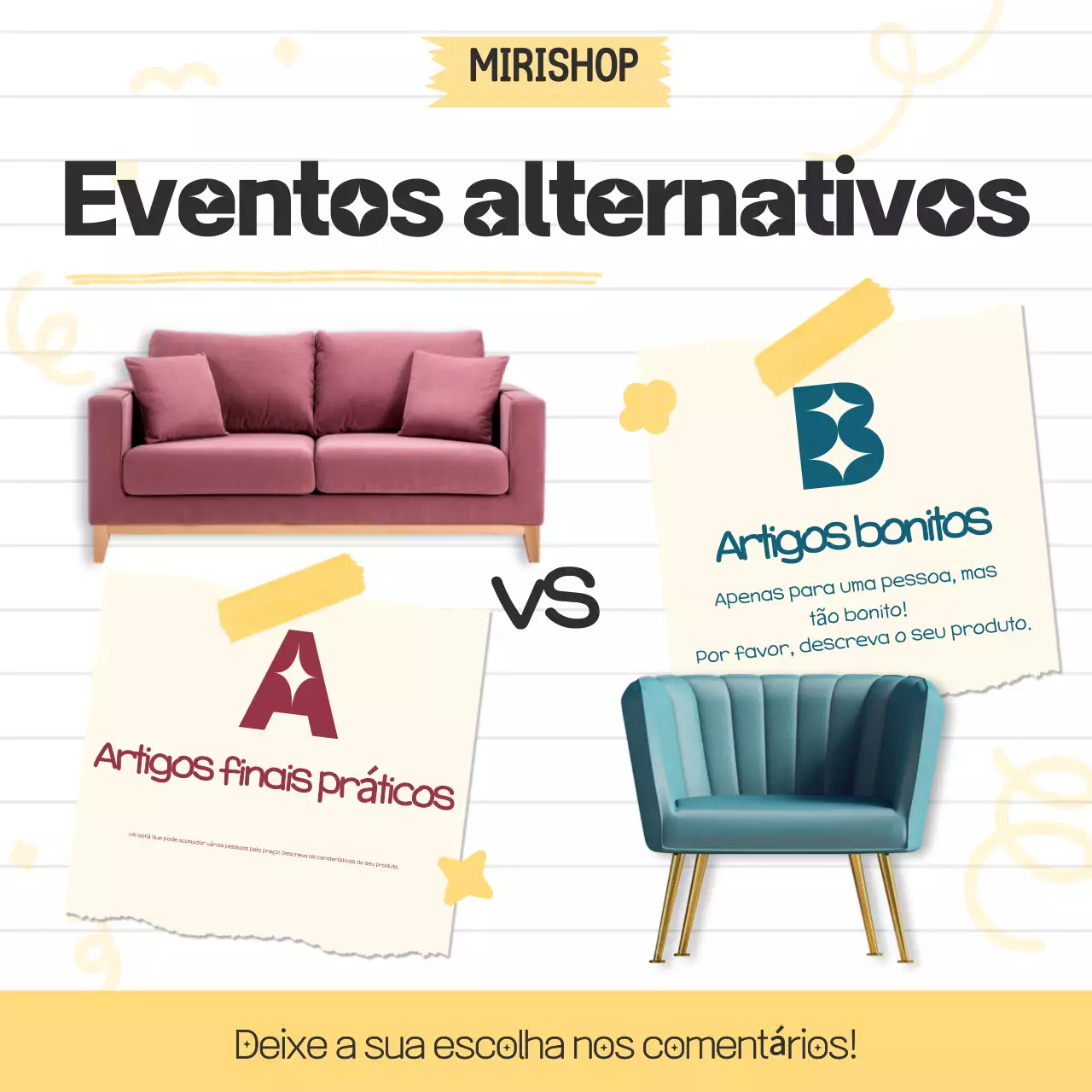 Evento de Móveis Modernos Rosa