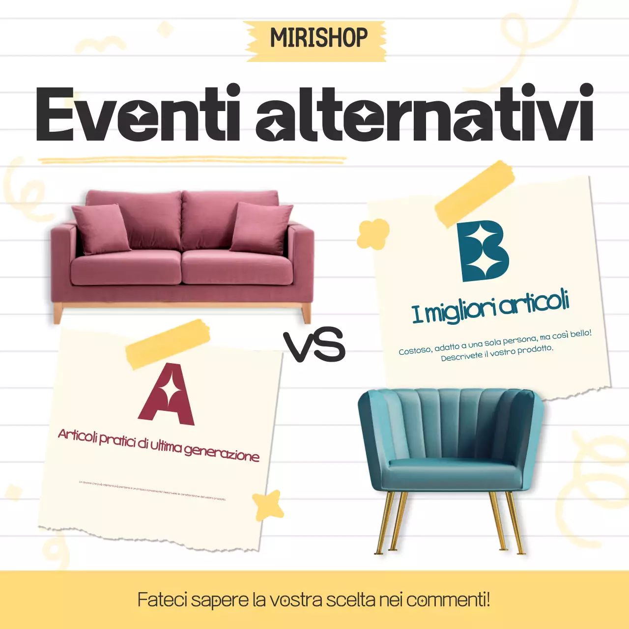 Evento di mobili moderni rosa