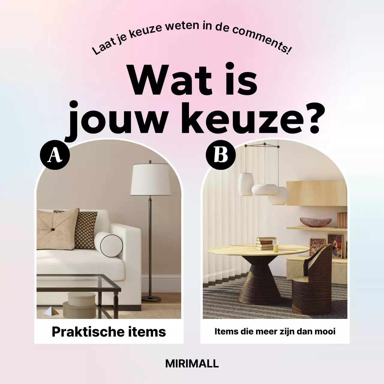 roze moderne interieur vergelijking