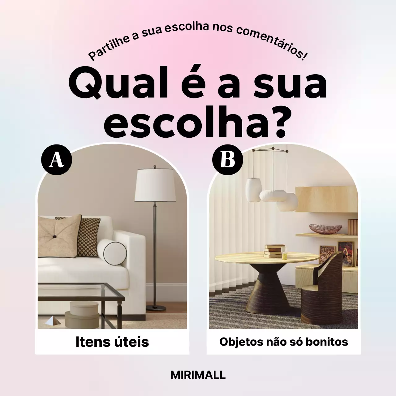 comparação de interiores modernos rosa