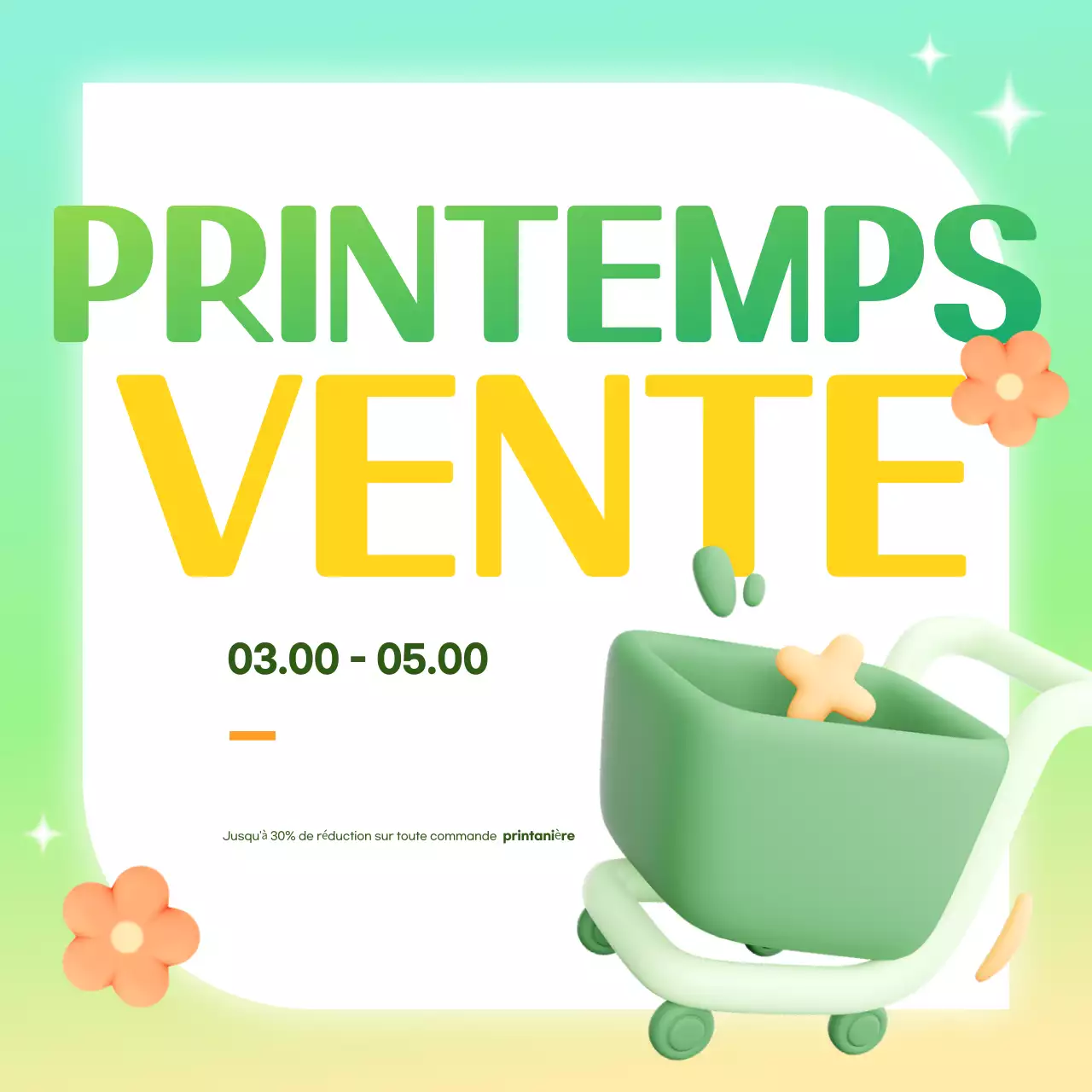 Publicité promotionnelle simple et verte