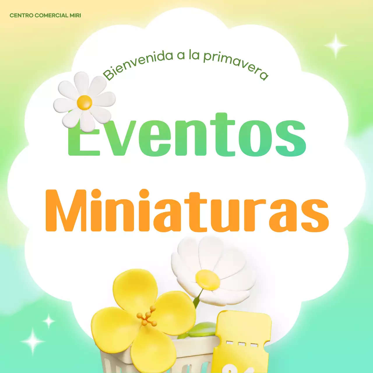 Anuncio promocional simple y verde