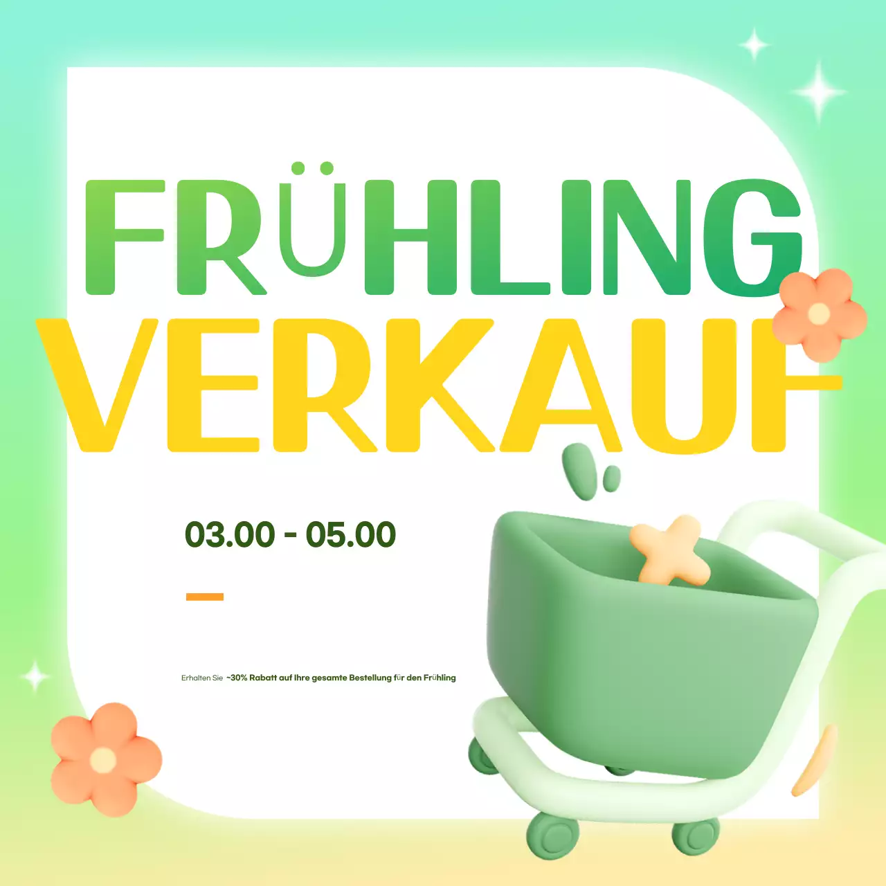 Grüne, einfache Werbeanzeige