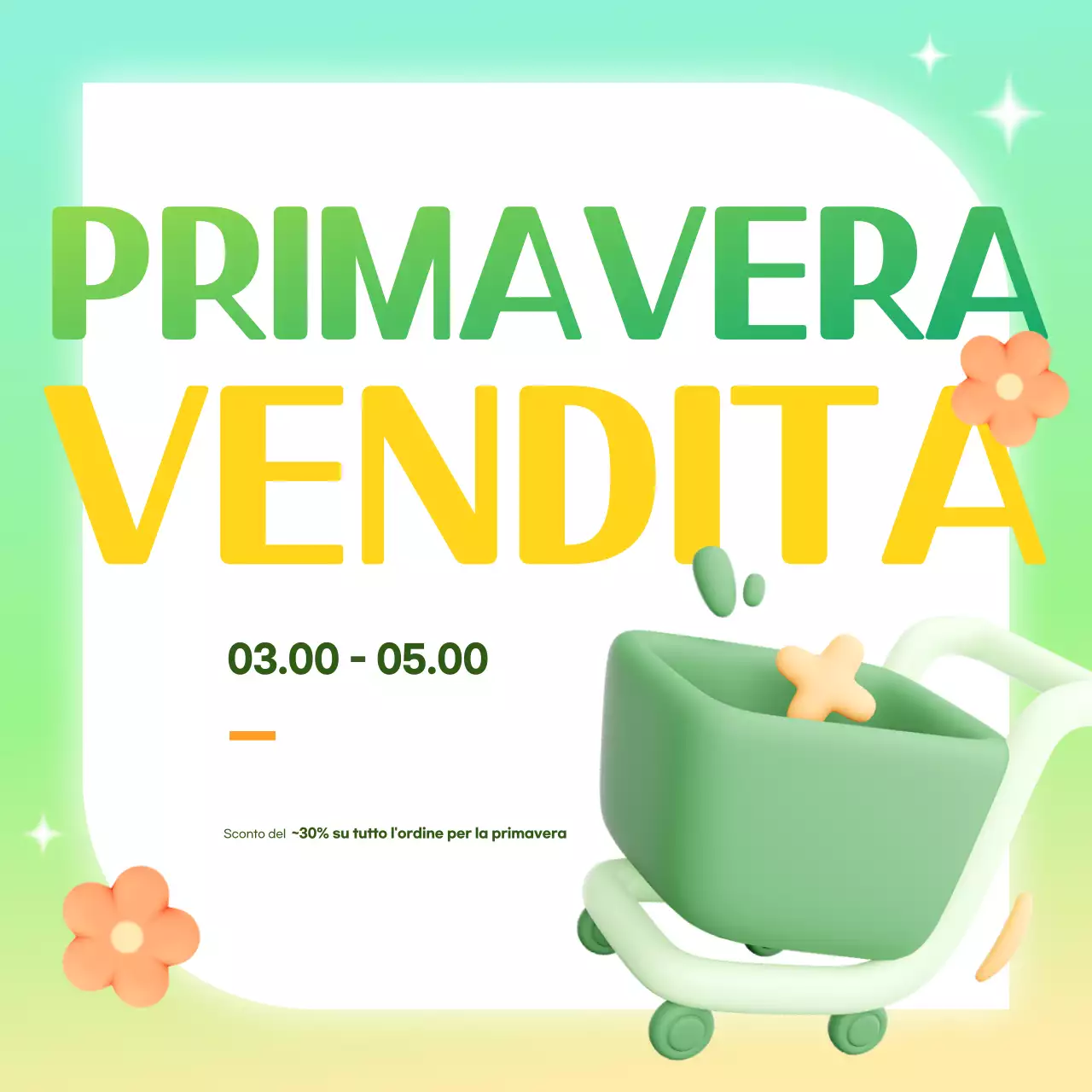 Pubblicità promozionale semplice verde