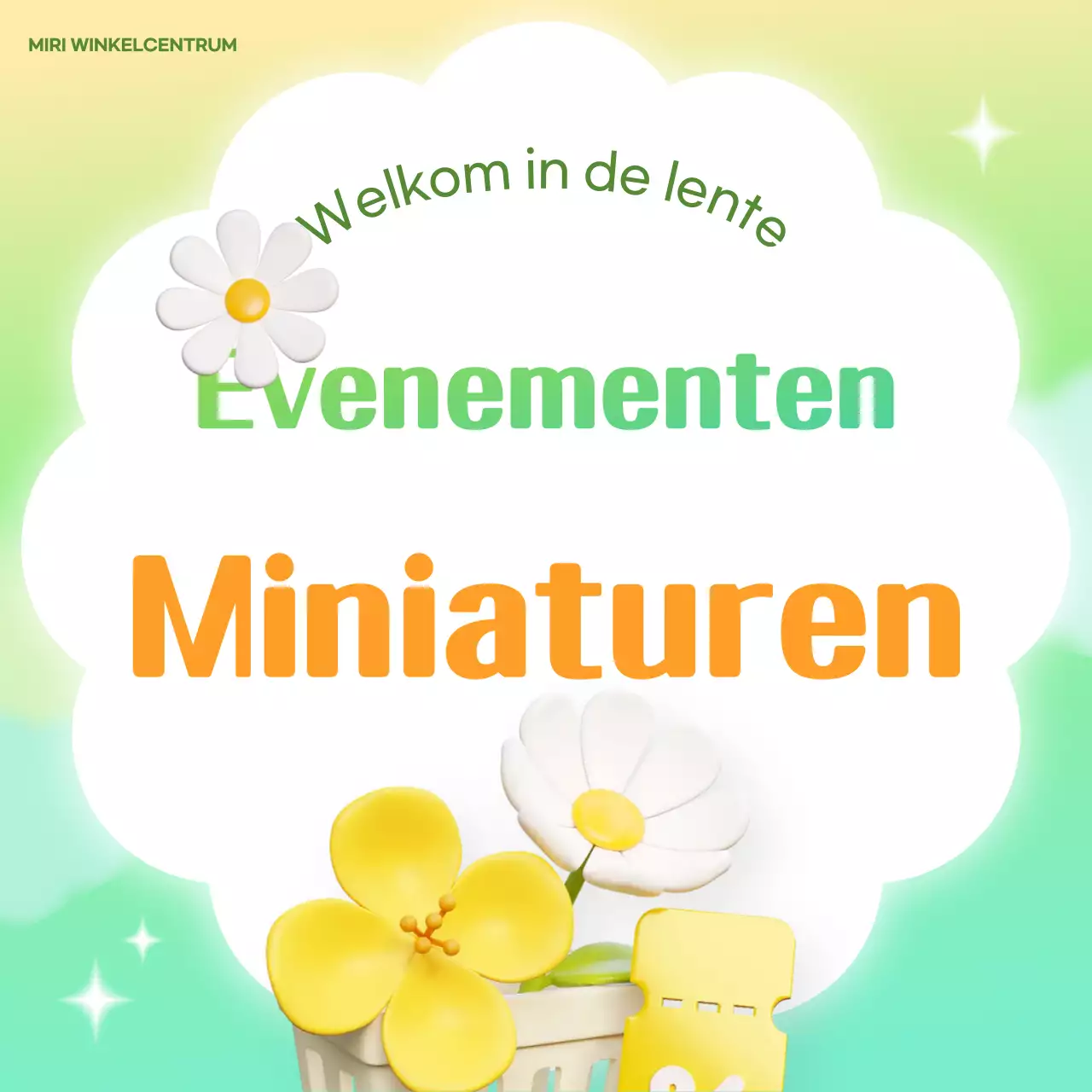 Groene eenvoudige promotionele advertentie