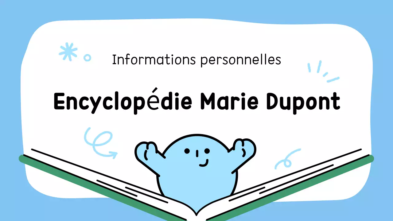 Présentation du mignon personnage bleu