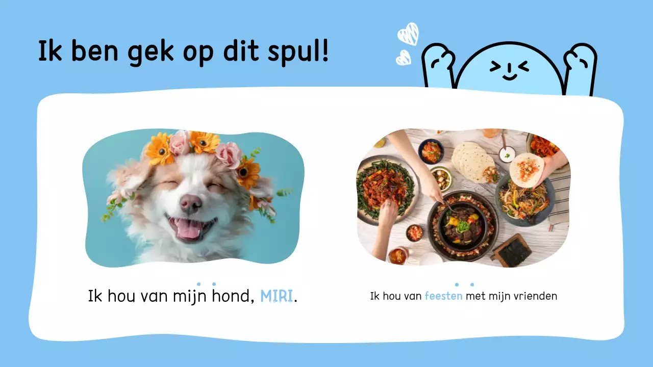 Maak kennis met het schattige blauwe karakter