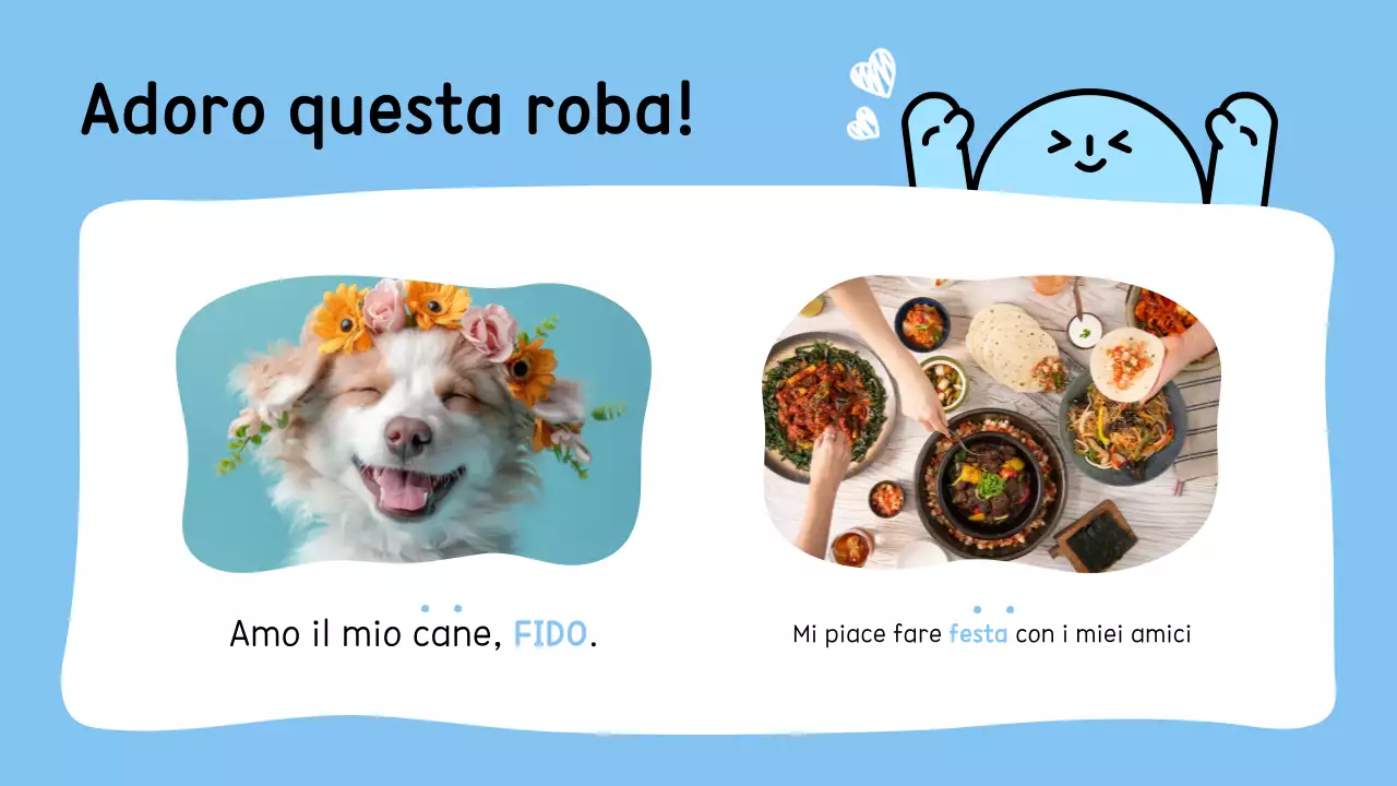 Vi presentiamo il simpatico personaggio blu