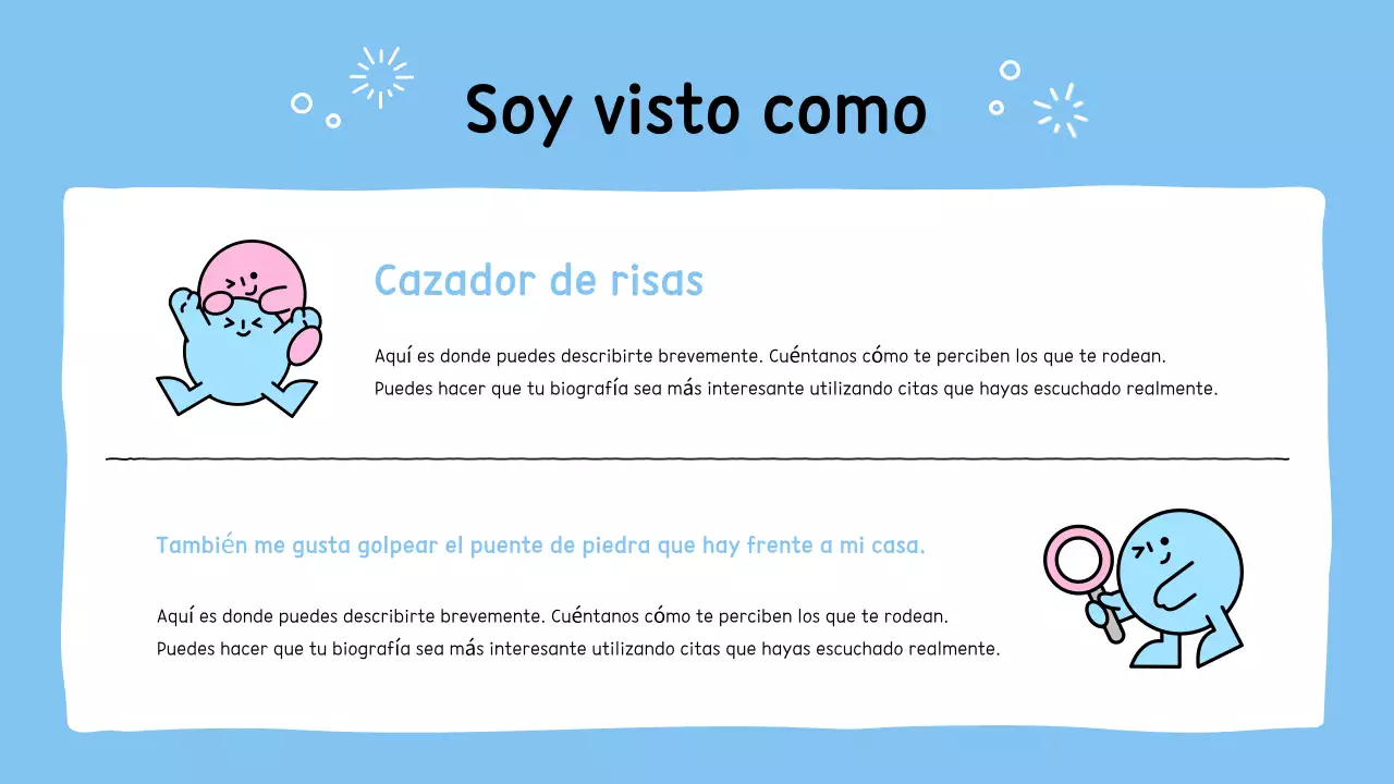 Presentamos al simpático personaje azul.