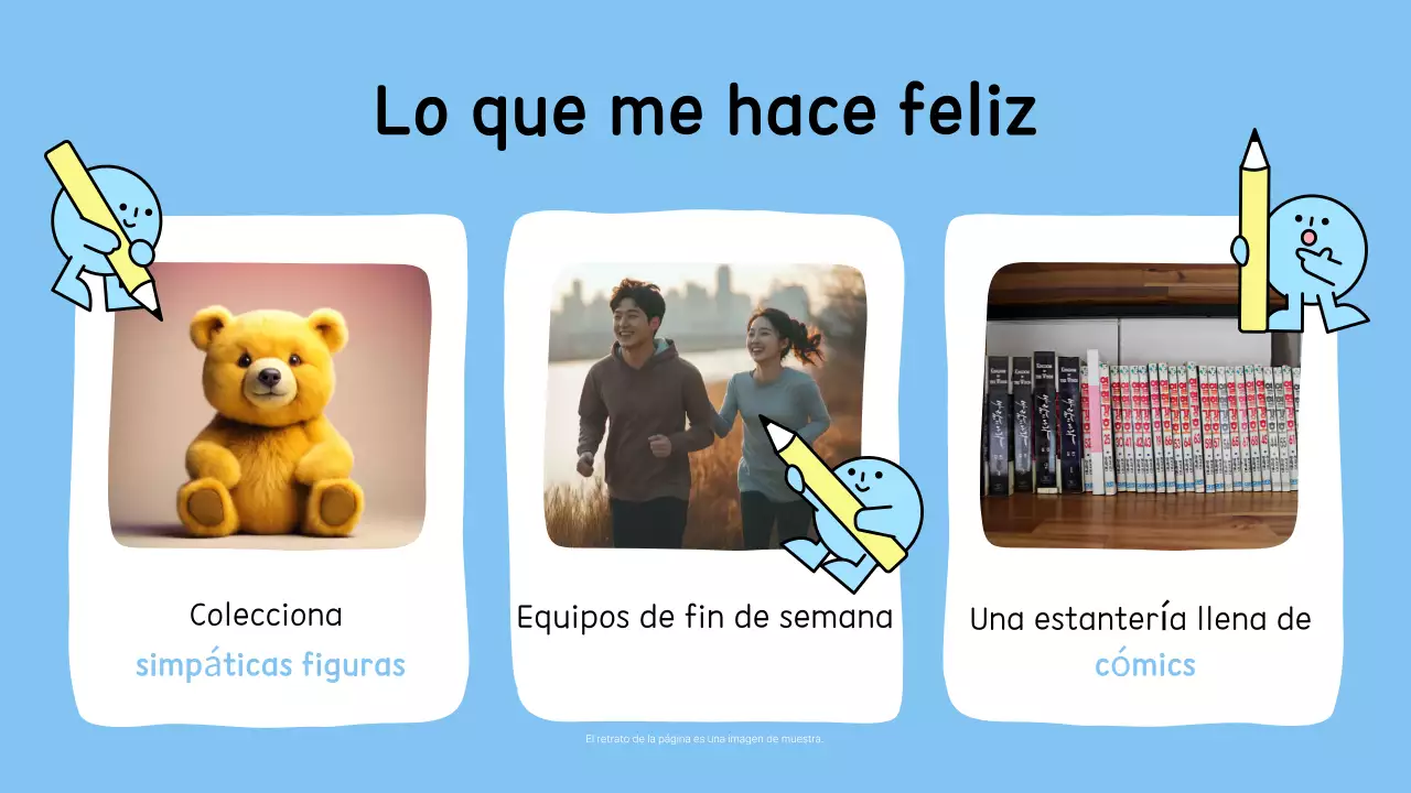 Presentamos al simpático personaje azul.