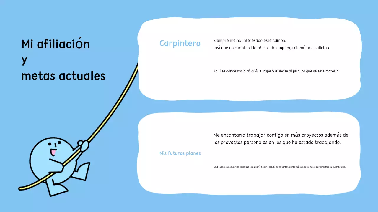 Presentamos al simpático personaje azul.