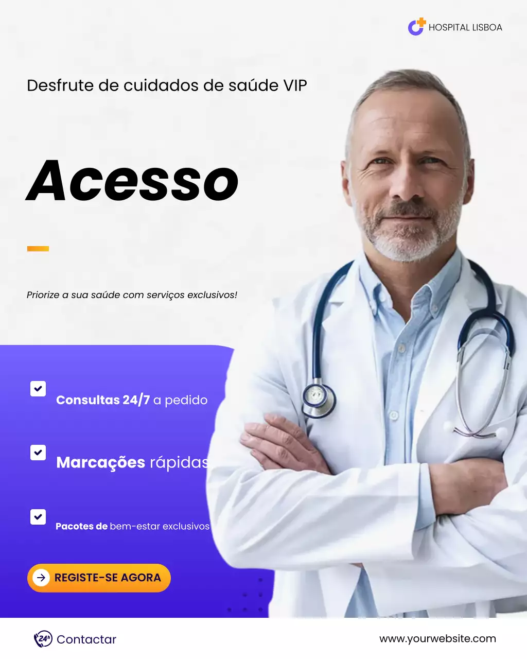 promoção de saúde moderna branca