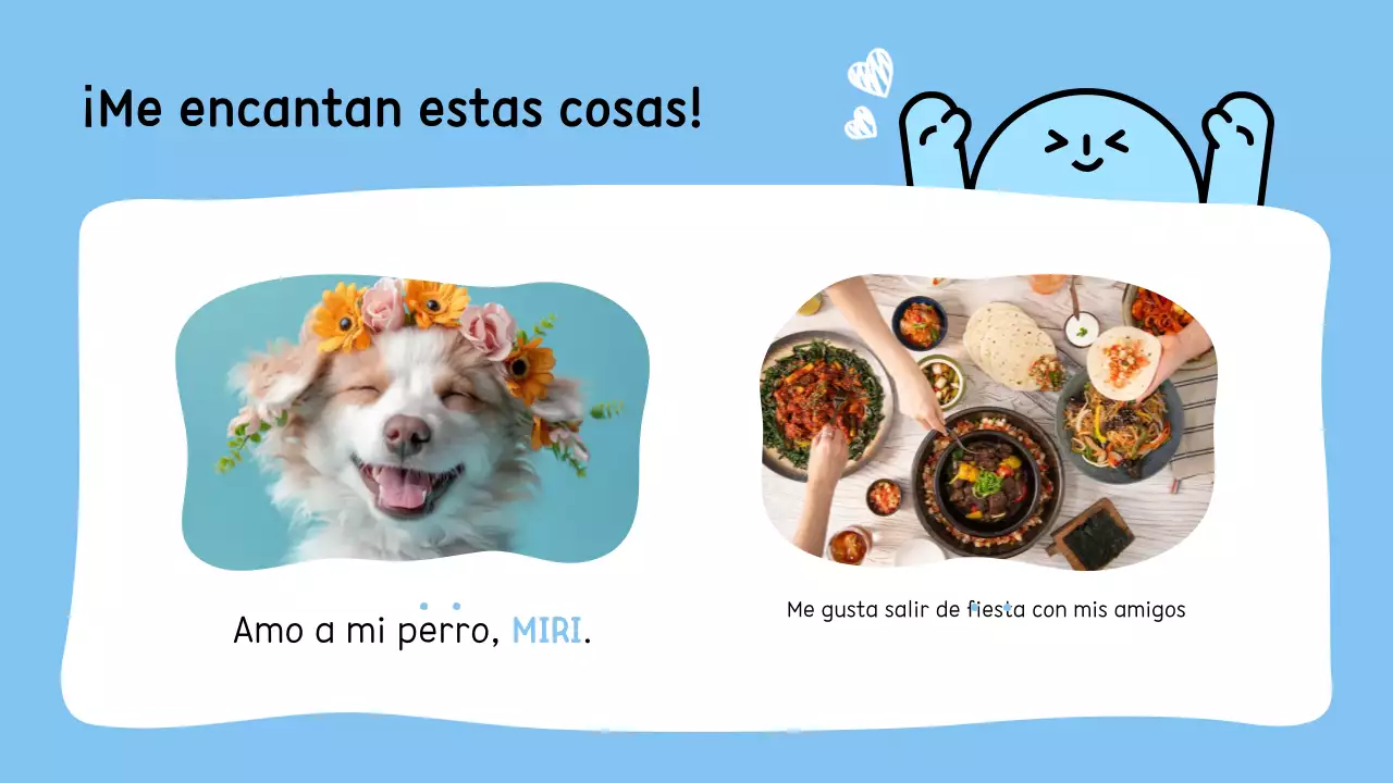 Presentamos al simpático personaje azul.