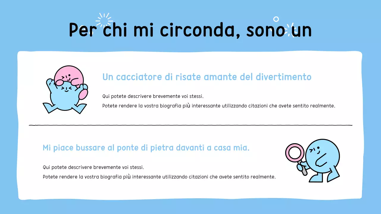 Vi presentiamo il simpatico personaggio blu