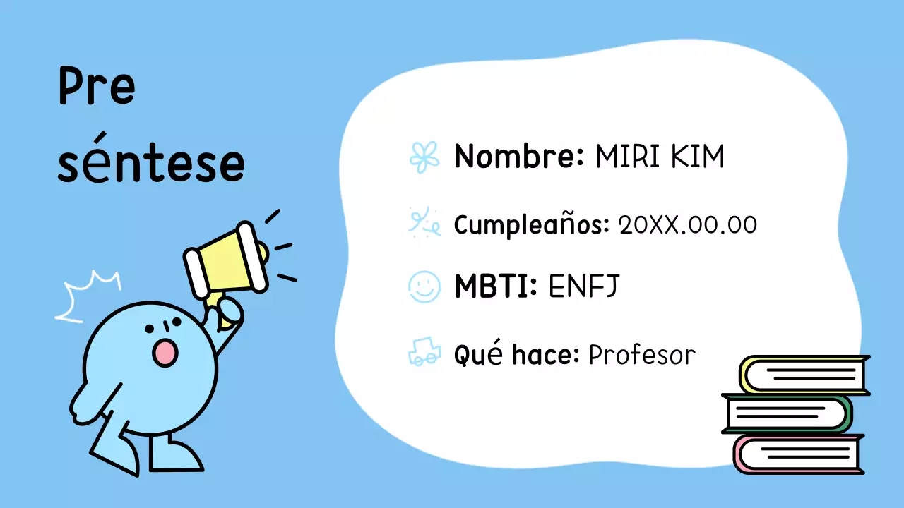 Presentamos al simpático personaje azul.