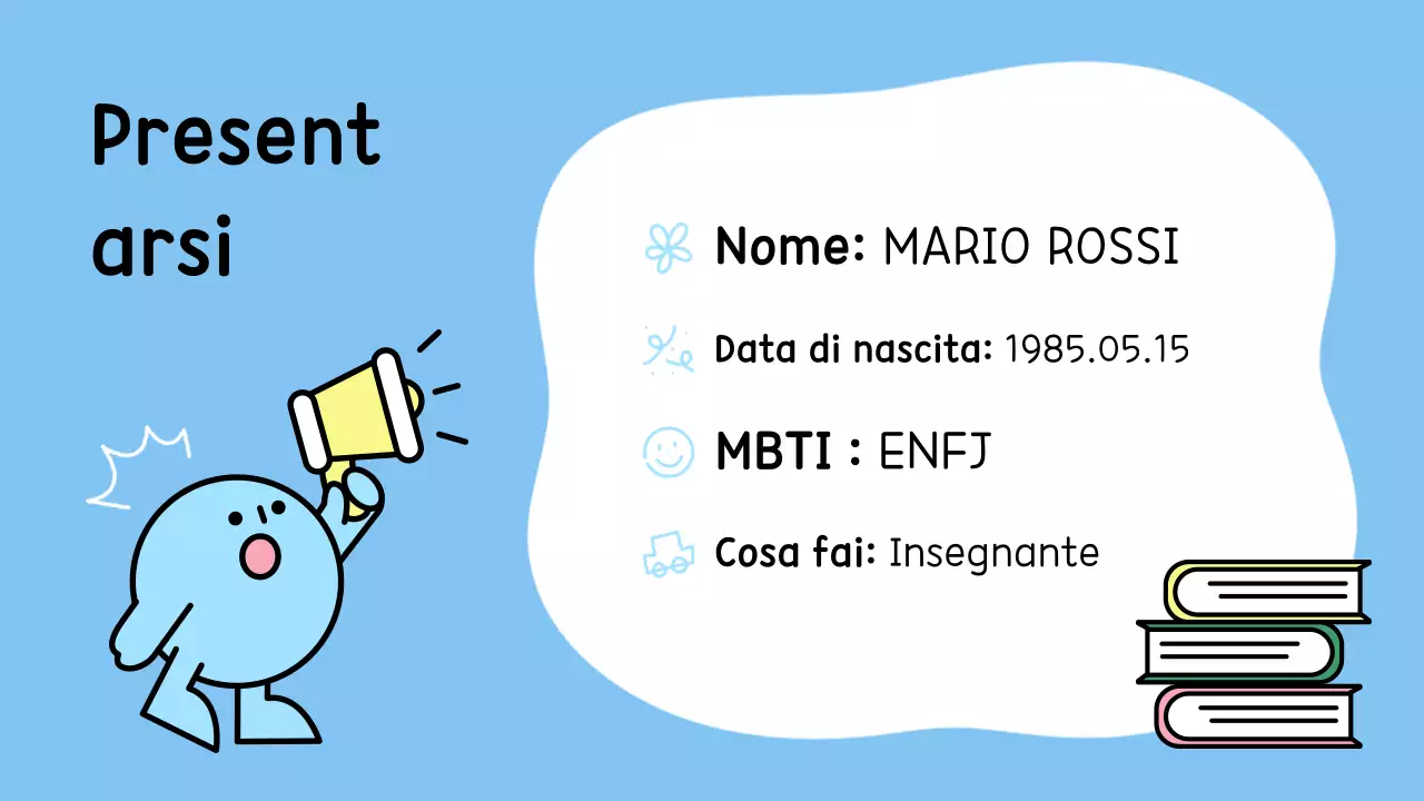 Vi presentiamo il simpatico personaggio blu