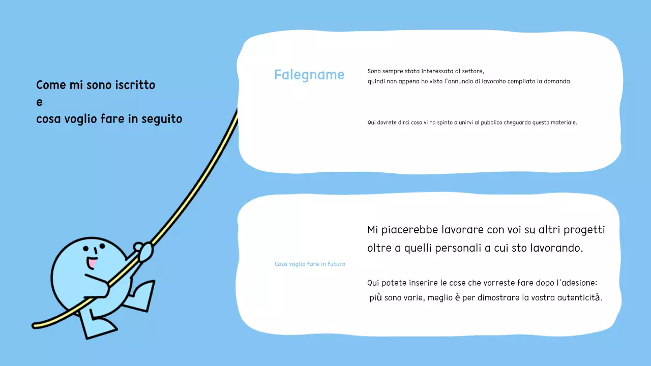 Vi presentiamo il simpatico personaggio blu