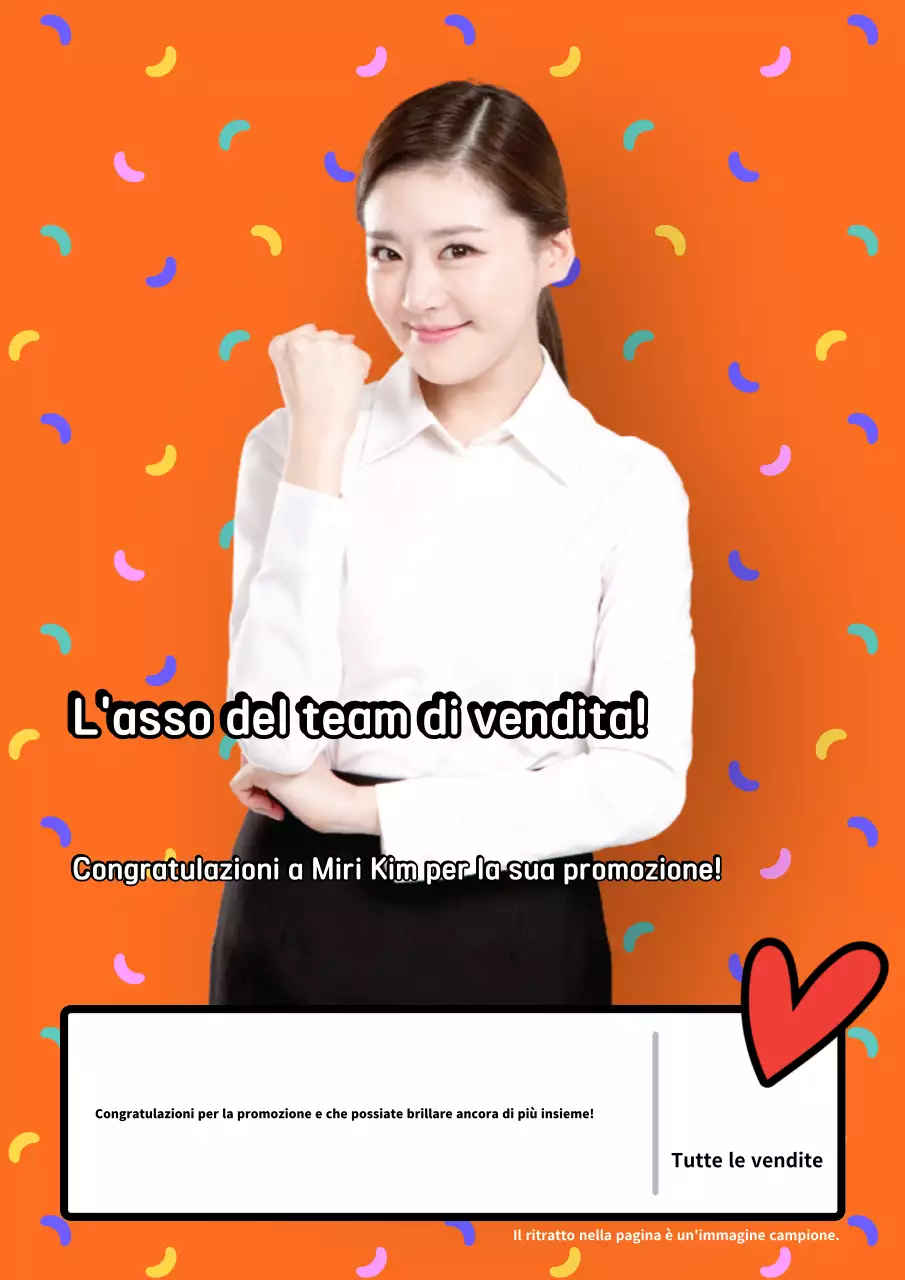 Congratulazioni per la promozione semplice arancione